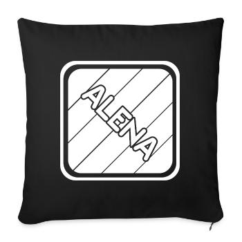 Alena - Sofakissenbezug 45 x 45 cm - Schwarz - Vorne