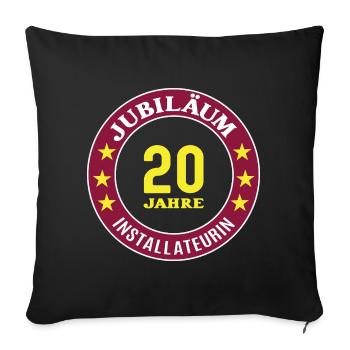 20e anniversaire du plombier 20e anniversaire - Housse de coussin décorative 45 x 45 cm - noir - Devant