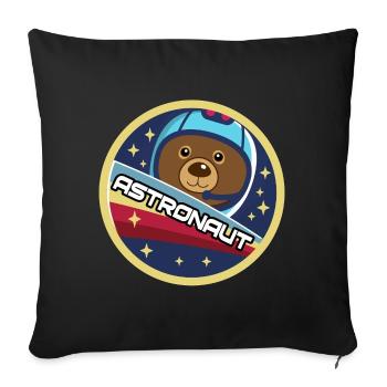 Astronaut Bear | Cool Astronaut Bear - Sofa pillowcase 17,3'' x 17,3'' (45 x 45 cm) - black - Front