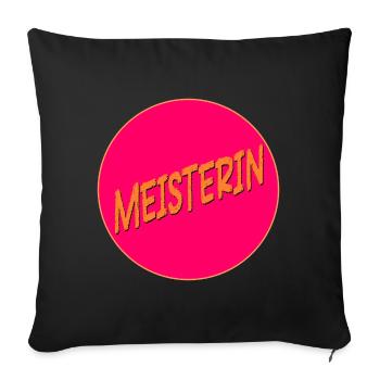 Maître de fin d’études - Housse de coussin décorative 45 x 45 cm - noir - Devant