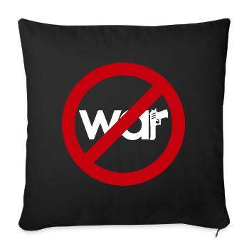 Stop War – For Peace & Freedom - Sofa pillowcase 17,3'' x 17,3'' (45 x 45 cm) - black - Front