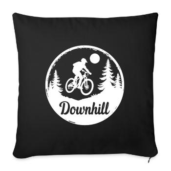 VTT de descente - Housse de coussin décorative 45 x 45 cm - noir - Devant