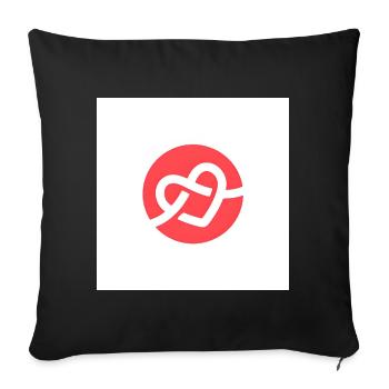 Weaved Heart Logo - Sofa pillowcase 17,3'' x 17,3'' (45 x 45 cm) - black - Front