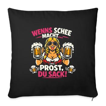 Passend für Outfit Damen Trachtenshirt - Housse de coussin décorative 45 x 45 cm - noir - Devant