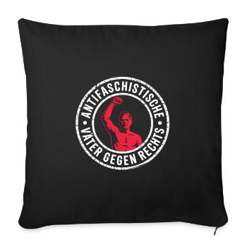 Anti-Fascist Fathers Against the Right - Pride Logo - Sofa pillowcase 17,3'' x 17,3'' (45 x 45 cm) - black - Front