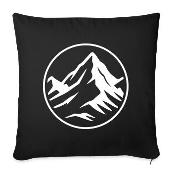 Mountain icon summit - Sofa pillowcase 17,3'' x 17,3'' (45 x 45 cm) - black - Front