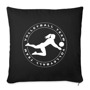 Équipe de volley-ball Mannschaft - Housse de coussin décorative 45 x 45 cm - noir - Devant