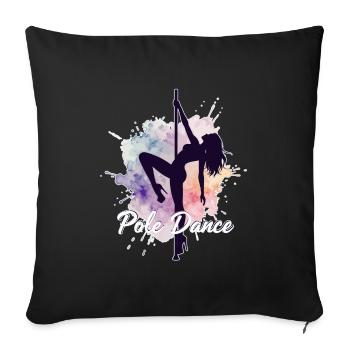 Pole Dance Pole Dancers Watercolor Strong Gift - Sofa pillowcase 17,3'' x 17,3'' (45 x 45 cm) - black - Front