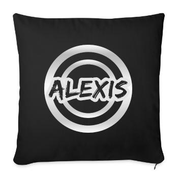Gift for Alexis - Sofa pillowcase 17,3'' x 17,3'' (45 x 45 cm) - black - Front