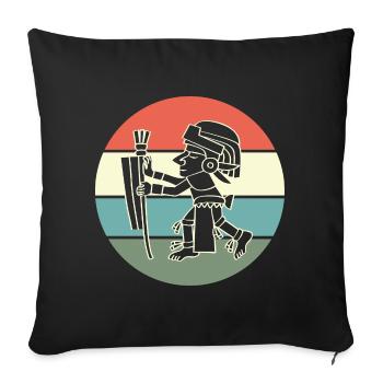 aztec Mayan calendar Inca - Sofa pillowcase 17,3'' x 17,3'' (45 x 45 cm) - black - Front