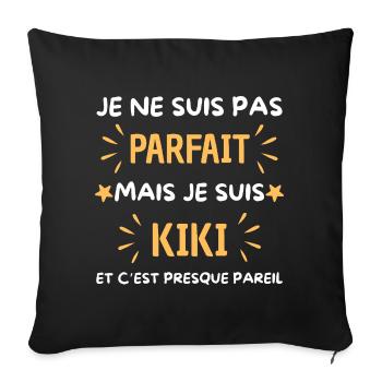 Quote Kiki Funny Funny Name Funny Kiki - Housse de coussin décorative 45 x 45 cm - noir - Devant