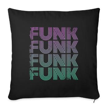 Funk Vintage - Sofa pillowcase 17,3'' x 17,3'' (45 x 45 cm) - black - Front