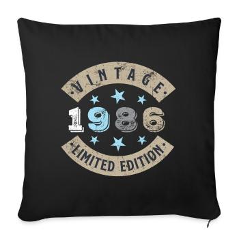 1986 Limited Edition - Sofakissenbezug 45 x 45 cm - Schwarz - Vorne
