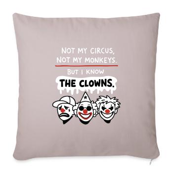 Déclaration Not My Circus, Not My Monkeys - Housse de coussin décorative 45 x 45 cm - taupe clair - Devant