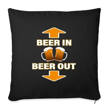 BIÈRE ENTRÉE - BIÈRE DEHORS - Housse de coussin décorative 45 x 45 cm - noir - Devant