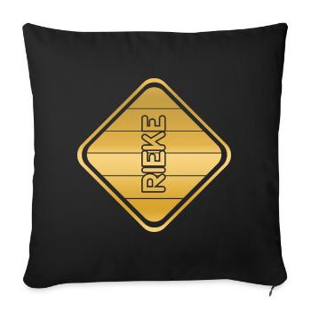 First name Rieke - Sofa pillowcase 17,3'' x 17,3'' (45 x 45 cm) - black - Front