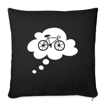 Road Bike Cloud Bike Sport Tour Hobby Bike Fan - Sofa pillowcase 17,3'' x 17,3'' (45 x 45 cm) - black - Front