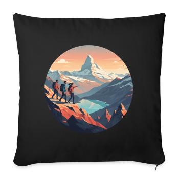 Wander - Sofa pillowcase 17,3'' x 17,3'' (45 x 45 cm) - black - Front