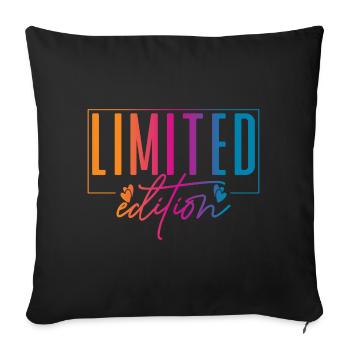 Limited edition - Sofa pillowcase 17,3'' x 17,3'' (45 x 45 cm) - black - Front