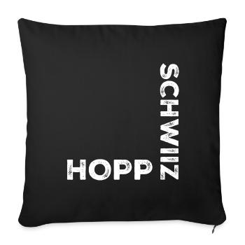 Hopp schwiiz - Sofa pillowcase 17,3'' x 17,3'' (45 x 45 cm) - black - Front