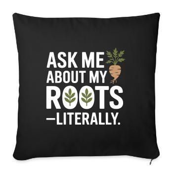 Certified Clinical Botanical Root Expert Apparel  - Sofa pillowcase 17,3'' x 17,3'' (45 x 45 cm) - black - Front