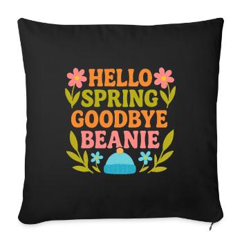 Hello Spring Goodbye Cap - Sofa pillowcase 17,3'' x 17,3'' (45 x 45 cm) - black - Front