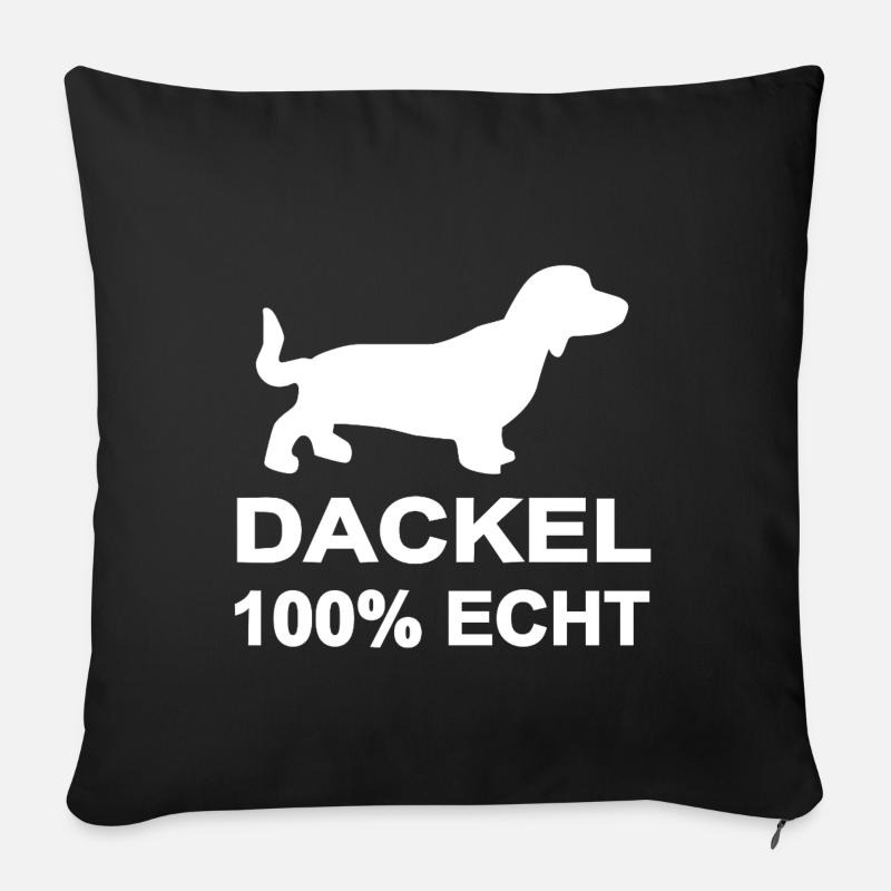 Dackel - Sofakissenbezug 45 x 45 cm - Schwarz