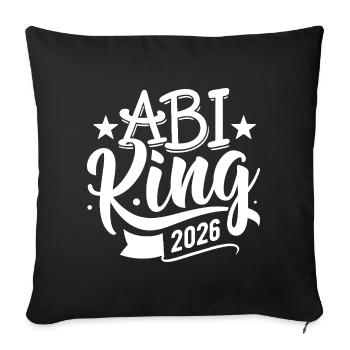 Abi King 2026 - Abitur - Spruch - Sofa pillowcase 17,3'' x 17,3'' (45 x 45 cm) - black - Front