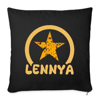Lennya comme prénom - Housse de coussin décorative 45 x 45 cm - noir - Devant
