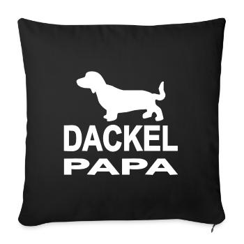 Dackel - Sofakissenbezug 45 x 45 cm - Schwarz - Vorne