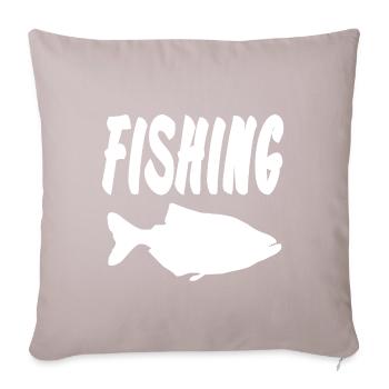 Pêche - Housse de coussin décorative 45 x 45 cm - taupe clair - Devant