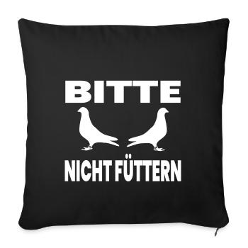 Colombes - Housse de coussin décorative 45 x 45 cm - noir - Devant