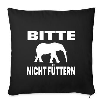 Éléphant - Housse de coussin décorative 45 x 45 cm - noir - Devant
