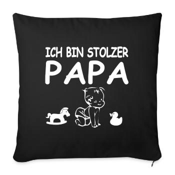 Papa - Sofakissenbezug 45 x 45 cm - Schwarz - Vorne