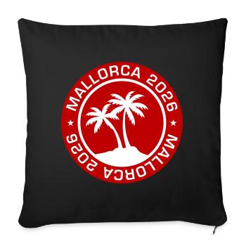 Majorque 2026 - Housse de coussin décorative 45 x 45 cm - noir - Devant