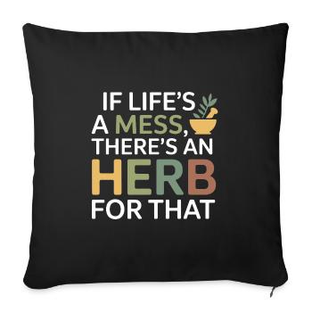 Spécialiste botanique clinique certifié en vêtements - Housse de coussin décorative 45 x 45 cm - noir - Devant