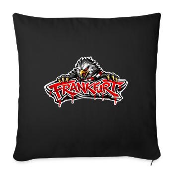 Frankfurt Adler Graffiti - Sofa pillowcase 17,3'' x 17,3'' (45 x 45 cm) - black - Front