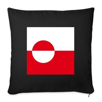 Groenland - Housse de coussin décorative 45 x 45 cm - noir - Devant