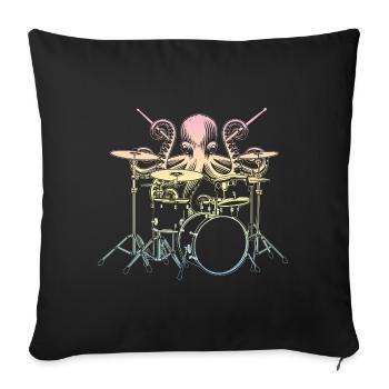Batterie Batteur Squid - Housse de coussin décorative 45 x 45 cm - noir - Devant