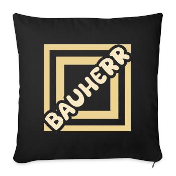 Créateur d’offres d’emploi - Housse de coussin décorative 45 x 45 cm - noir - Devant