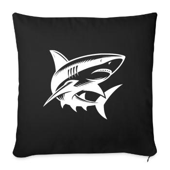 Tattoo Shark Je suis la version sportive élégante - Housse de coussin décorative 45 x 45 cm - noir - Devant