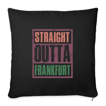 Tout droit sorti de Francfort - Housse de coussin décorative 45 x 45 cm - noir - Devant