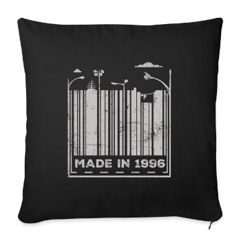 Fabriqué en 1996 - Housse de coussin décorative 45 x 45 cm - noir - Devant