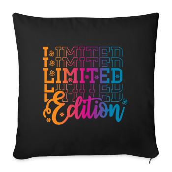 Limited edition - Sofa pillowcase 17,3'' x 17,3'' (45 x 45 cm) - black - Front