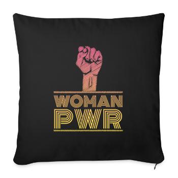 Women's Rights Woman Power - Sofa pillowcase 17,3'' x 17,3'' (45 x 45 cm) - black - Front