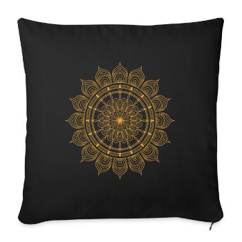 mandala - Housse de coussin décorative 45 x 45 cm - noir - Devant