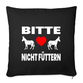 Esel - Sofakissenbezug 45 x 45 cm - Schwarz - Vorne