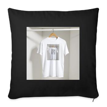 T-shirt à réflexion encadrée - Housse de coussin décorative 45 x 45 cm - noir - Devant
