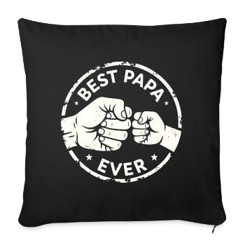 Meilleur Papa Papa Pop Bump Dad Design - Housse de coussin décorative 45 x 45 cm - noir - Devant