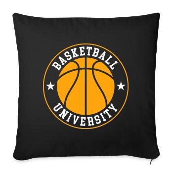 Basketball University Emblem - Sofa pillowcase 17,3'' x 17,3'' (45 x 45 cm) - black - Front
